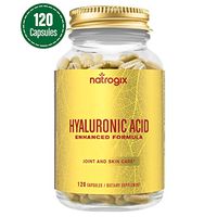 Natrogix Hyaluronic Acid 120mg/ Serving - 120 VCaps with Collagen Type II and Chrondroitin Sulfate - Support Healthy Joints and Youthful Skin (60 Days Supply)/Made in USA
