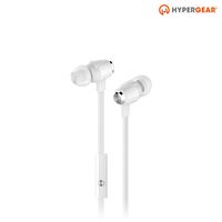 HyperGear dBm Wave Wired In-Ear Headphones with In-line Microphone for Calls. Noise Isolation Earphones with Precision Bass Sound Compatible for iPhones, Androids, iPad/Tablets & Other Devices (White)