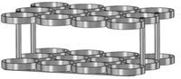 FWF Oxygen Floor Rack Holds 12 (JD 5.50 Style) CYLINDERS Diameter of 5.25" Made is USA