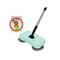 Fengshangshanghang Sweeper, Hand-pushing Home Lazy Sweeping And Sweeping Machine, Easy To Operate, Automatic Sweeping/mousing, Green Multi-angle cleaning (Color : Green 2)