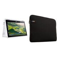 Acer Chromebook R 11 Convertible, 11.6-Inch HD Touch, Intel Celeron N3150, 4GB DDR3L, 32GB, Chrome, CB5-132T-C1LK & AmazonBasics 11.6-Inch Laptop Sleeve