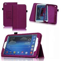 PT Galaxy Tab 3 8.0 Case,Folio PU Leather Stand Protective Cover Case w/Wake&Sleep for Samsung Galaxy Tab 3 8.0 SM-T310 SM-T311(Purple)