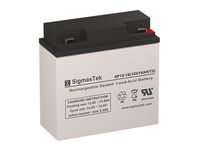 SigmasTek SP12-18 T2-12V 18AH F2 SLA Battery - Replaces: Power Sonic PS-12180-F2, Universal Power UB12180 (40648), B&B Battery EVP20-12-F2, EP17-12-F2, BP17-12-F2, Power Sonic PS-12180-F2