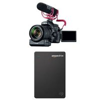 Canon Video Creator Kit [EOS 80D] with EF-S 18-135mm Lens, Rode VIDEOMIC GO, and 32GB Sandisk Memory Card with Seagate 1TB Hard Drive and 1-Year Amazon Drive - Black