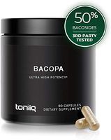 Ultra High Strength Bacopa (Non-GMO) - 50% Bacosides - 500mg - 28X Concentrated Extract - The Strongest Bacopa Monnieri Capsules Available - 90 Capsules