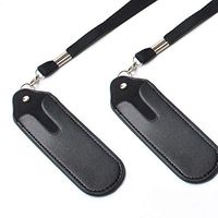 Lucky Shop1234 Pack of 2 PU Leather Necklace Lanyard with Pouch, Electronic Cigarette Carrying Case Bag Cover for Ecig Ego, eGo-t, eGo-w, eGo-c eGo-F, eGo Twist (Black)