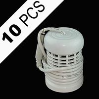 QiQibaby Detox Foot Bath Arrays for Ionic Foot Spa Cell Cleanse Machine System Round Stainless Steel 1/4 inch Phone Jack Plug, Pack of 10, White