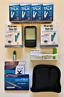 GET•Well Fine 30g Universal Twist Lancets 200 Ct. - Made in Canada ! Embrace Talk Meter, 200 Test Strips, Lancing Device, Control Solution, Logbook, Carrying Case