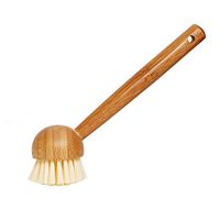 Huibot Dishwashing Brush Bamboo Handle Soft Bristle for Pot Pan Scrubber