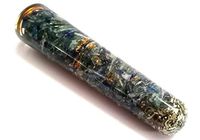 Energized Blue kyanite Orgone Massage Smooth Wand Booklet Jet International Crystal Therapy A+ Healing Energy Orgone Orgonite Life Force Negative Ion Generator