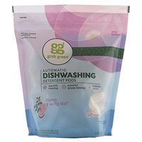 Grab Green Natural Dishwasher Detergent Pods, Thyme + Fig Leaf-With Essential Oils, 60 Count, Organic Enzyme-Powered, Plant & Mineral-Based