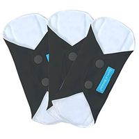 Charlie Banana 3 Feminine Pads, Liner Black, 0.2 Pound