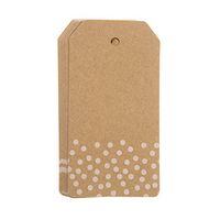 Darice Paper Tags: Kraft with White Polka Dots, 12 Pieces, 100