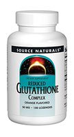 Source Naturals Glutathione Complex Orange Flavored, 50mg, 100 Tablets