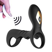 QKVNA Men Próstate Mássaging Device Remote Control Moving Rotating Massager Plug with 10 Frequency Vibration Relax Deluxe Toy (Color : Black)