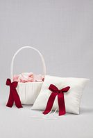 Single Ribbon Pillow and Basket Style DB71065FBRP, Ivory