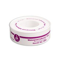Dynarex Waterproof Adhesive Tape Roll, Plastic Spool, 1/2 X 5 Yards, 288 Count