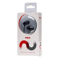 RCA HP159BK Noise-Isolating In-Ear Earbuds 10mm Neodymium Drivers (Black)