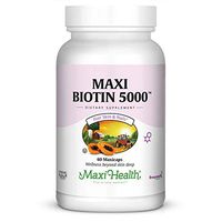 Maxi Health Kosher Vitamins Maxi Biotin - Hair & Skin Formula  5000, 60 Count - Kosher