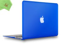 UESWILL Smooth Touch Matte Hard Shell Case Cover for MacBook Air 11 inch (Model A1370 / A1465) + Microfibre Cleaning Cloth, Royal Blue