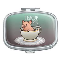 Teacup Pig Rectangle Pill Case Trinket Gift Box