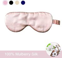 JOYSUN Collection 100% Mulberry Silk Eye Mask for Sleeping with Silk Strap Elastic Strap/Headband,Soft, Hypoallergenic for Sleeping, Travel, Naps,Gift Box (Sakura Pink)