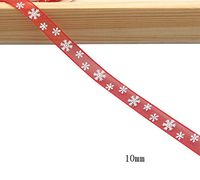 Christmas Ribbon - Christmas Decorations 5Yards 10mm/25mm White,Red Snowflake Organza Ribbon DIY Bownot Gift Wrapping Party Christmas Ribbons Decoration (4)