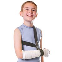 Kids Arm Sling | Childs Broken Arm Brace, Youth Wrist Support Cast Holder and Pediatric Shoulder Strap for Boys or Girls (One Size Fits Most Children)