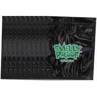 Smelly Proof Original No Smell Baggies Reusable BLACK Bag, 6.5" x 7.5"-Medium-10 Pack