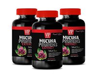 Mood Improvement Supplement - MUCUNA PRURIENS Extract 350 MG - Digestion Support Vitamins - 3 Bottles 180 Capsules