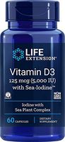 Life Extension Vitamin D3 5000 Iu with Sea-Iodine Capsules, 60 Count, Package may vary