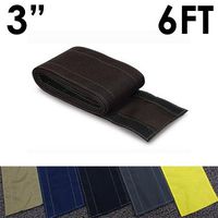 3" SafCord Carpet Cord Cover - Length: 6FT - Color: Black | Works only on Barber and Loop Style Carpet and Rugs