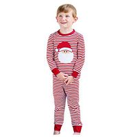 general3 Toddler Kids Baby Boys Girls Christmas Santa Embroidery Plaid/Striped Tops + Pants Pajamas Sleepwear Outfits (Red, 2-3 Years)