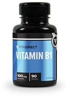 VitaDirect Premium Vitamin B1 100mg, 90 Capsules - High Quality Vitamin B1 Thiamine Supplement