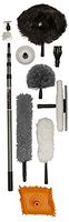 High Reach Evriholder Telescoping 10-Foot Extension Pole, Fan Duster, 10pc Cleaning Kit for High Ceilings, Windows, Walls and Furniture