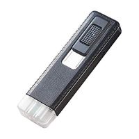 USB Lighter Cigarettes Electric USB Battery Rechargeable Windproof Touch Rechargeable Flameless Collectible Lighter Men Gift (Black)