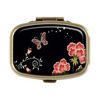 Top A Butterfly Custom Personalized Square Pill box Decorative Box Vitamin Container Pocket Or Wallet (Butterfly-1)