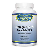 Vitamin Discount Center Omega 3-6-9 Essential Fatty Acids, Fish Oil, Cold-Pressed Borage and Flax Seed Oil, 60 Softgels