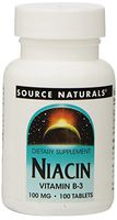 Source Naturals Niacin, Vitamin B-3 100 mg Dietary Supplement - 100 Tablets