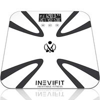 INEVIFIT Body Fat Scale, Highly Accurate Digital Bathroom Body Composition Analyzer, Measures Weight, Body Fat, Water, Muscle, BMI, Visceral Levels & Bone Mass for 10 Users. 5-Year Warranty (White)