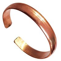 Hand Forged 100% Copper Bracelet ~ Made with Solid and High Gauge Pure Copper ~ Effectively Relief of Joint Pain, Arthritis, Joint Inflammation and Skin Allergies. (1 Bracelet, Plain Copper)