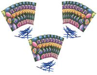 Easter Egg Cellophane Party Treat/Favor Bags with Twist Tie Closure - 40 Total