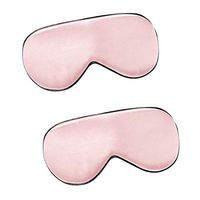 Silk Eye Sleep Mask Adjustable Strap, Comfortable & Super Soft Eye Mask, Blindfold Eyeshade for Men & Women for A Full Night's Sleep (Pink (2 Pcs))
