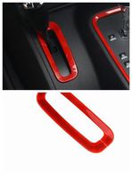 Nicebee Red ABS Interior Accessories Gear Box Trim Cover for Jeep Wrangler Rubicon JK 2011-2017