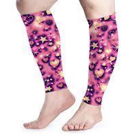 Pink Hearts Galaxy Unisex Calf Compression Sleeve - Leg Compression Socks for Running, Shin Splint, Calf Pain Relief, Leg Support Sleeve