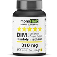 DIM Supplement 300 mg, 90 Day Supply - with Omega 3 - Extra Strength Detox Complex for Men and Women