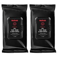 Men's Health Body & Face Wipes - XL Body Wipes for Men, Shower Wipes, Gym Wipes, After Workout Wipes for a Quick Cleanup of Dirt, Sweat and Oil - Resealable Flip Top Pack (2 Pack - 30 Count)