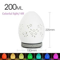 AHUDJHUEIOL Aromatherapy Essential Oils Diffuser,Ceramics Humidifier Aroma Stove Fine Oil Plug in Bedroom Ultrasonic Wave Led Lights-C