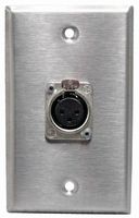 Rapco Horizon SP-1DFN Single Gang Stainless Steel Wall Plate 1) Neutrik NC3FDL