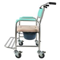 Transport Wheel chair,Lightweight Wheelchair, Aluminum Alloy Lightweight Manual Wheelchair - Non-slip Handle - Thickened Commode - Collapsible Pedal - Suitable for The Elderly, People with Reduced Mob